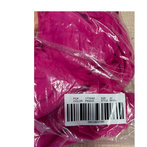 NWT‎ J. Crew Ruched Ruffle One-Piece Swimsuit, Hot Pink, Size 22 - Picture 3 of 3